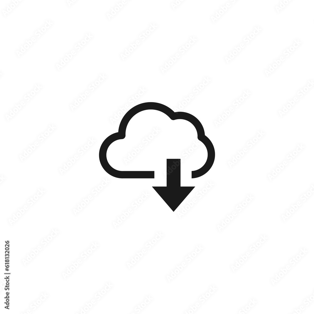 Cloud computing icon. Cloud Download Icon Cloud computing icon. Cloud Download Icon
