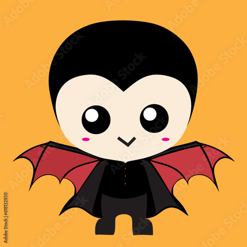 cute halloween vampire vector in cartoon style