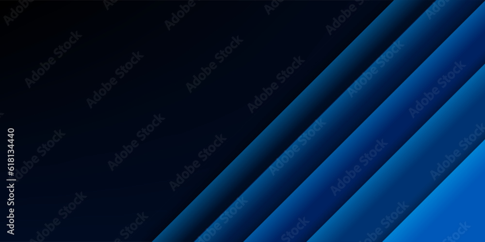 Blue black abstract background geometry shine and layer element vector for presentation design. Suit for business, corporate, institution, party, festive, seminar, and talks.