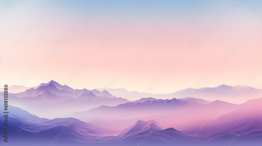 Relaxing mountain meditation background empty space for text