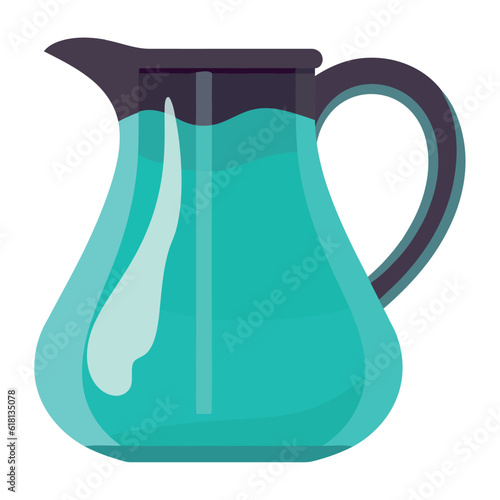 Vector illustration of antique earthenware pottery jug