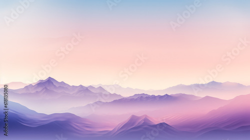 Relaxing mountain meditation background empty space for text