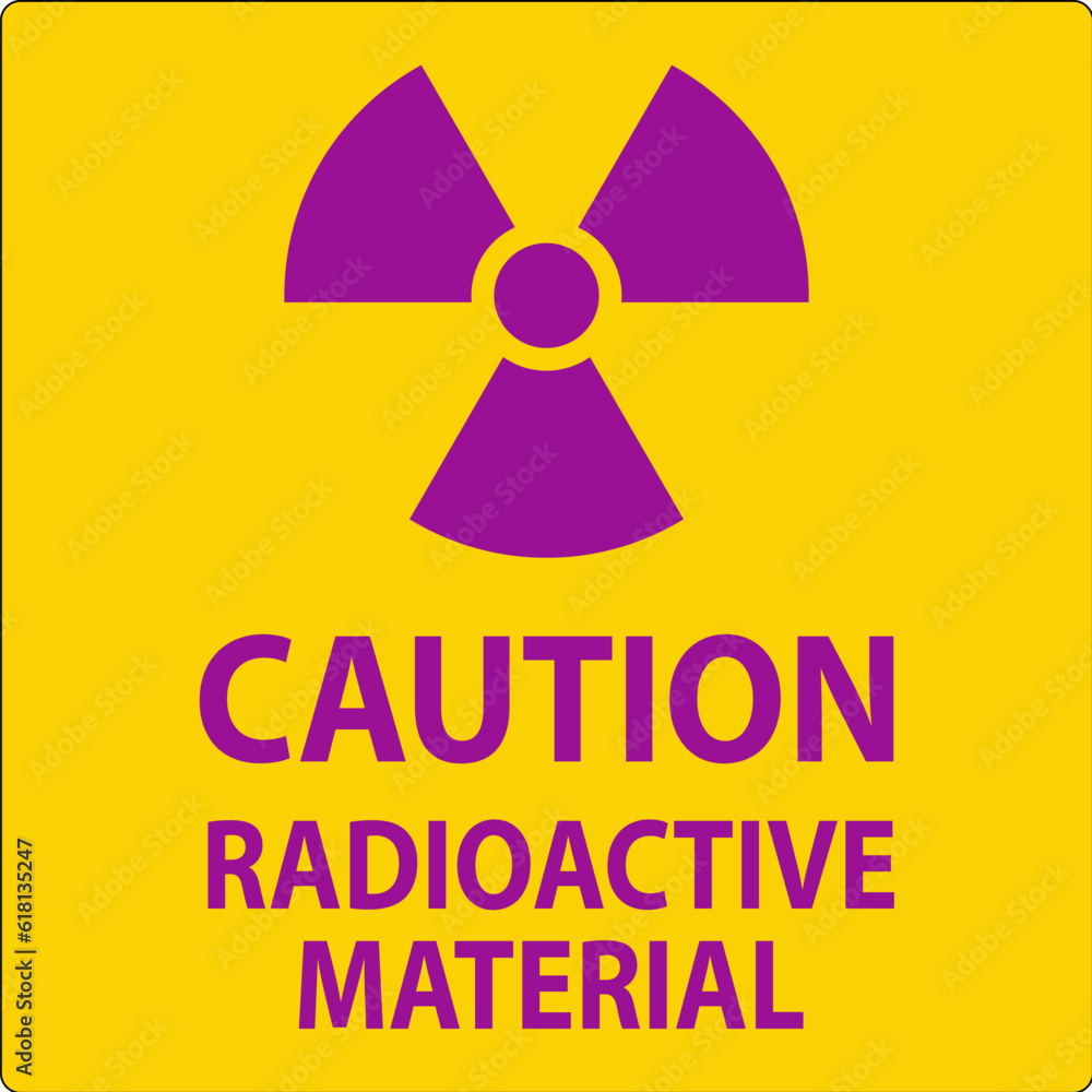 Caution Sign Radioactive Materials Caution Sign Radioactive Materials