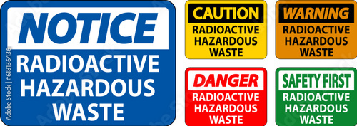 Danger Sign Radioactive Hazardous Waste