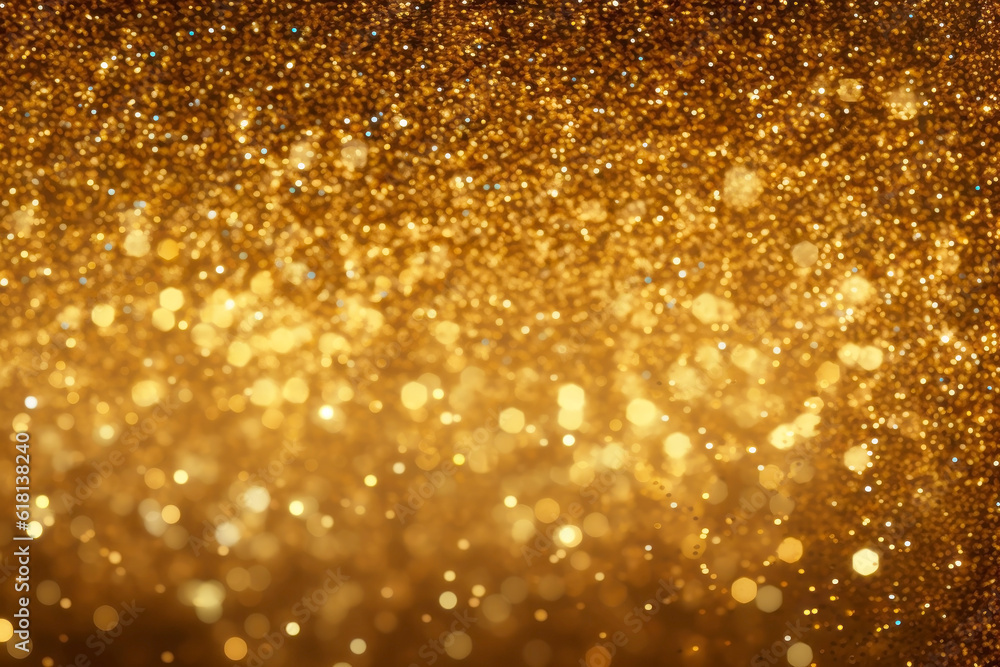 Gold background with texture, waves, glitter and shadow. Made with AI
