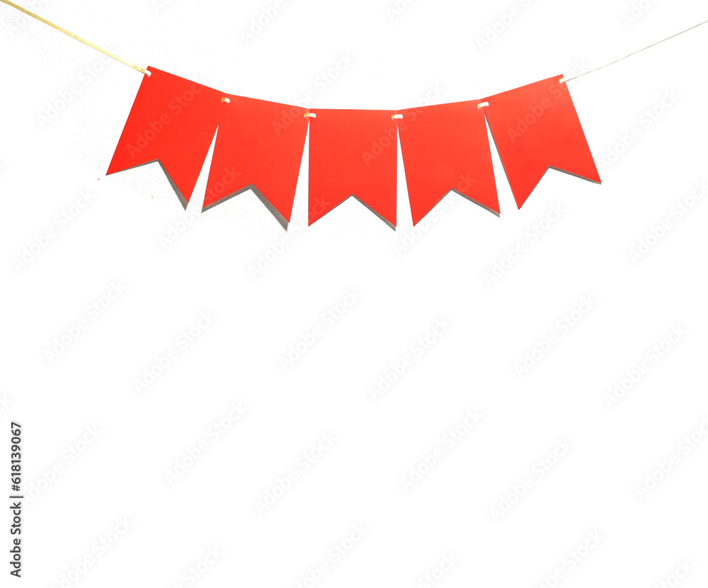 party flag on white background. party flag on white background.
