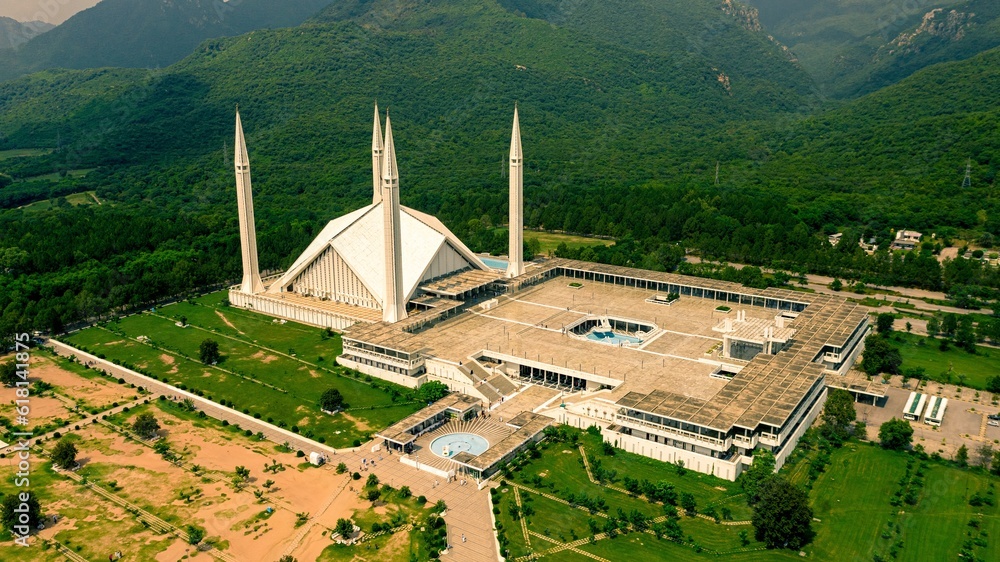 Faisal Mosque in the mountains