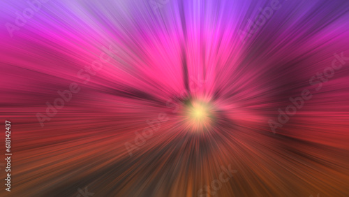 Abstract fast moving colorful lights with a burst of energy