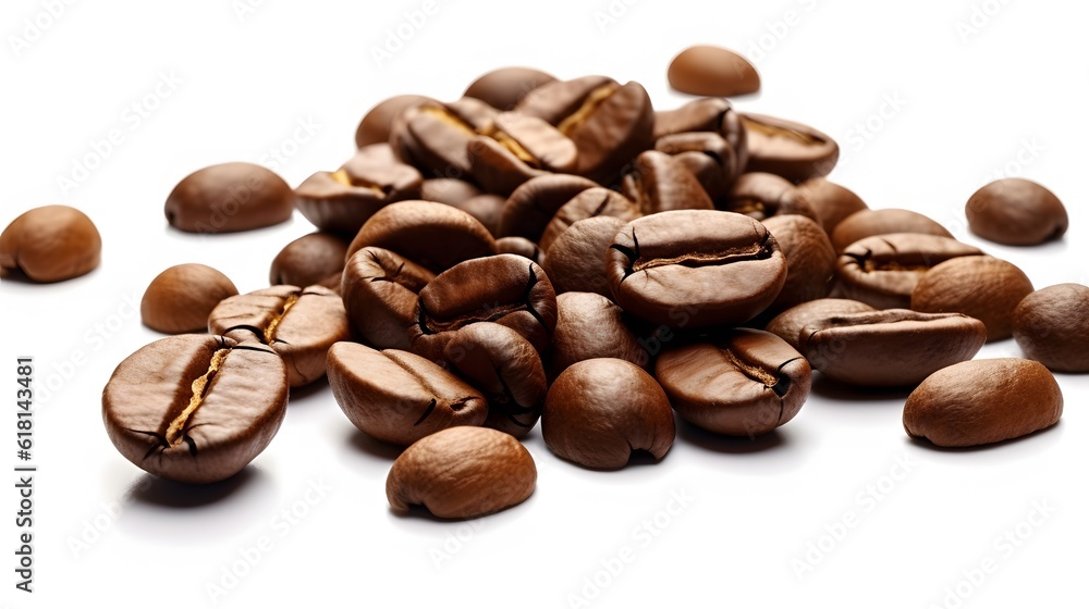 coffee beans on white background. generative ai coffee beans on white background. generative ai