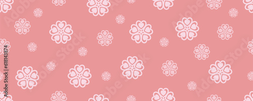 Cute pink star flower pattern