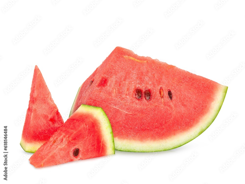 watermelon isolated on white background, clipping path, full depth of field