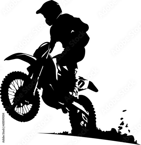 Motocross rider silhouette