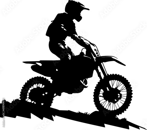 Motocross rider silhouette