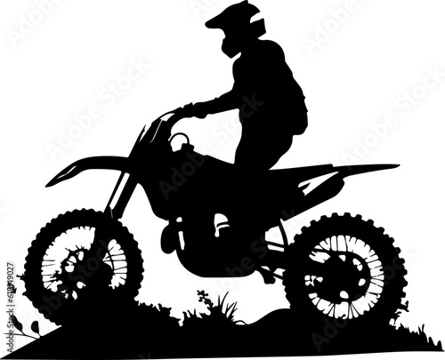Motocross rider silhouette