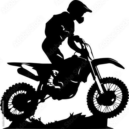 Fototapeta Naklejka Na Ścianę i Meble -  Motocross rider silhouette