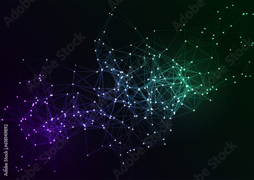 abstract techno background with a network communications design