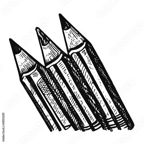 pencils vector sketch