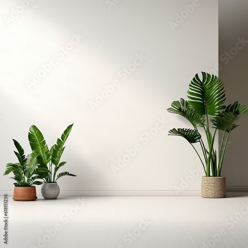 Wallpaper Mural Product shooting background. plants in a vase Torontodigital.ca