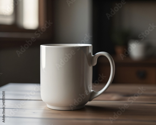 White Blank Coffee Mug Mock-Up To Add Custom Design/quote. Stock Image