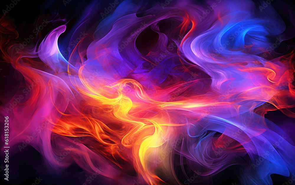 beauty and intensity of colorful flames AI Generative beauty and intensity of colorful flames AI Generative