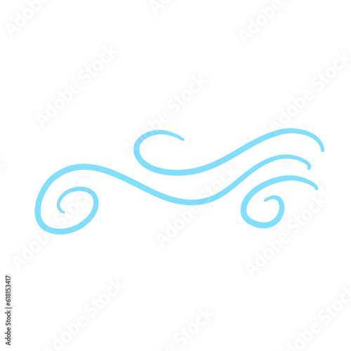 Blow Gusts Cold Wind Air Illustration