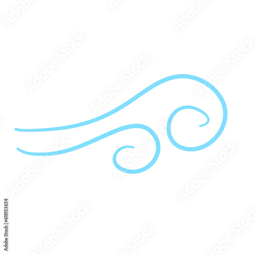 Blow Gusts Cold Wind Air Illustration