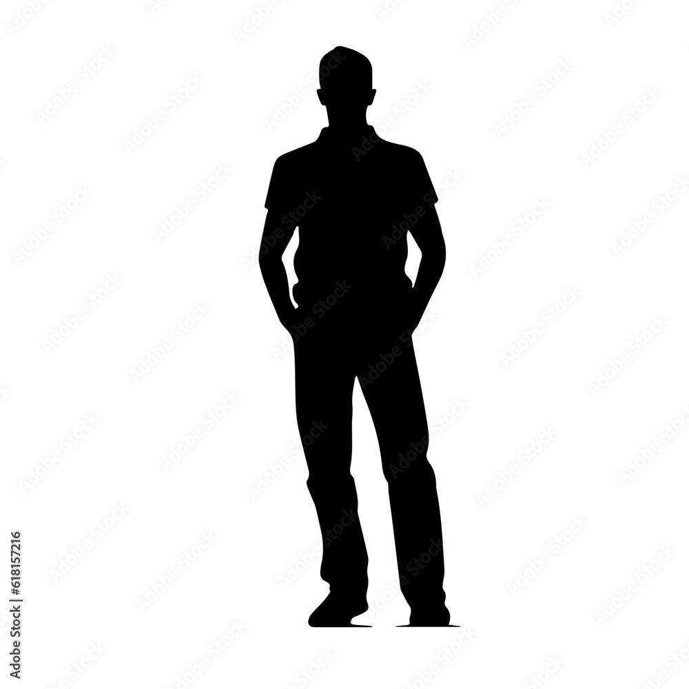 a person standing silhouette illustration