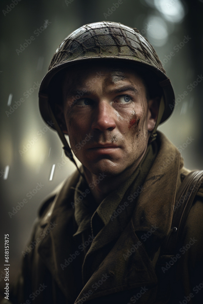 Portrait of second world war soldier Portrait of second world war soldier