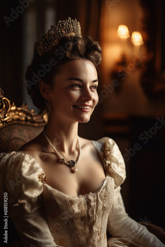 Portrait of european princess