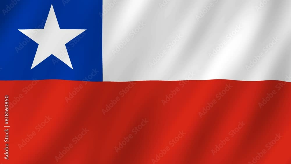 Flag of the Chile waving animation. looping National Chile flag animation background 4k Flag of the Chile waving animation. looping National Chile flag animation background 4k