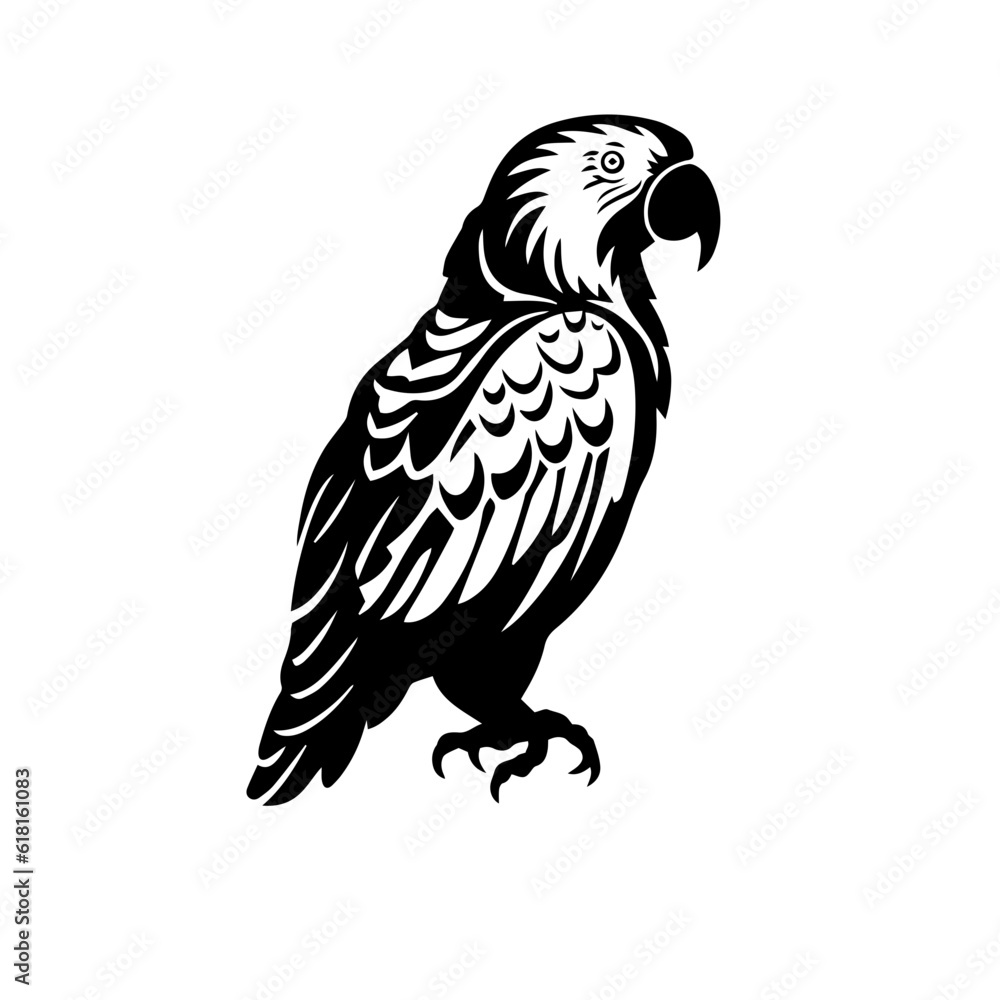 Fototapeta premium parrot silhouette illustration 
