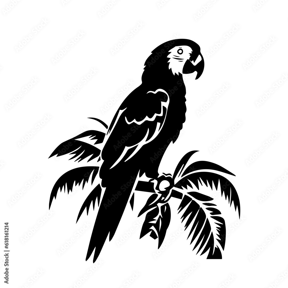 parrot silhouette illustration parrot silhouette illustration