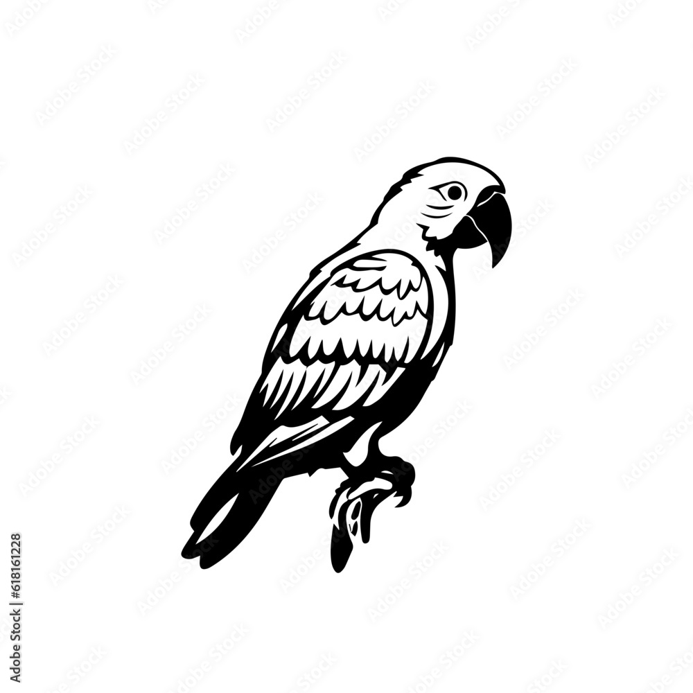 Fototapeta premium parrot silhouette illustration 