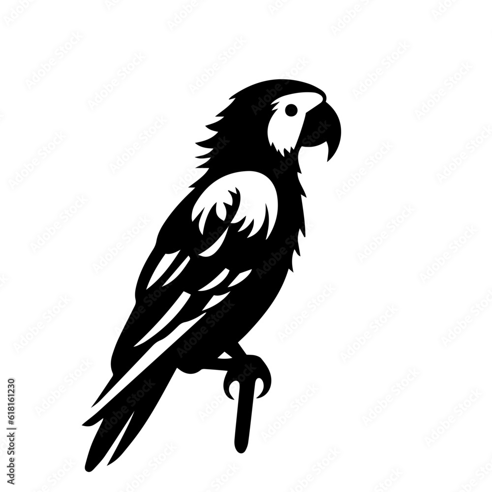 Fototapeta premium parrot silhouette illustration 