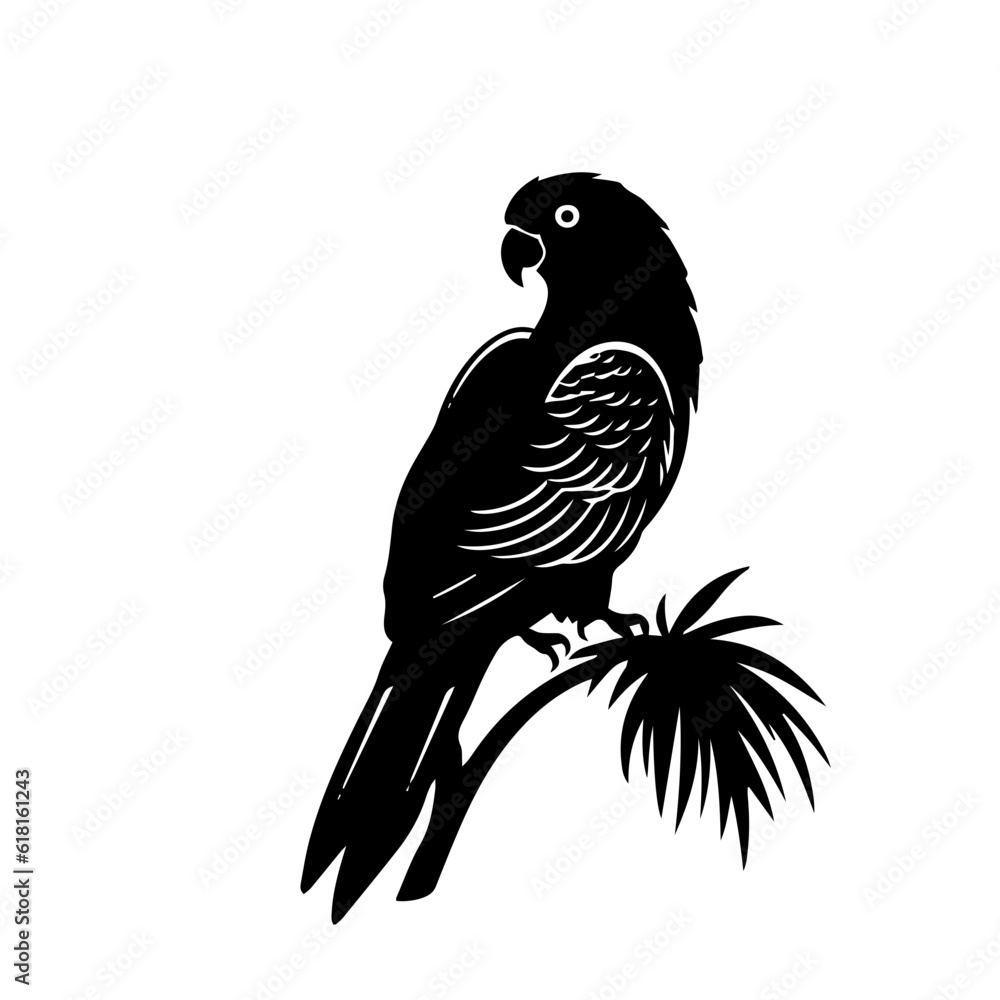 Fototapeta premium parrot silhouette illustration 