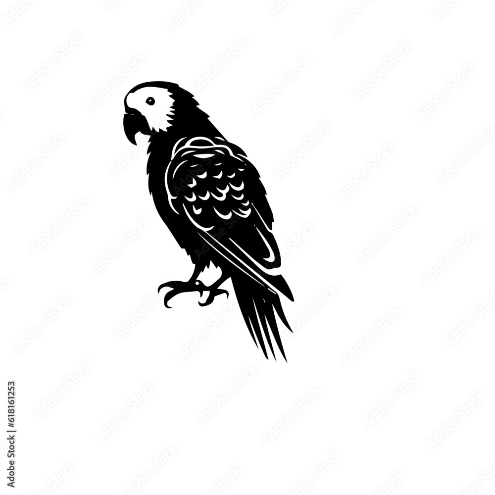 Fototapeta premium parrot silhouette illustration 