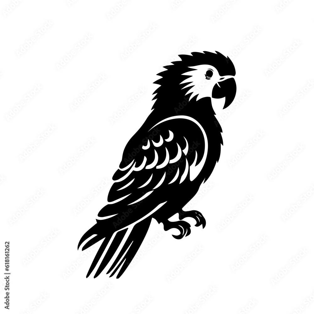 Fototapeta premium parrot silhouette illustration 