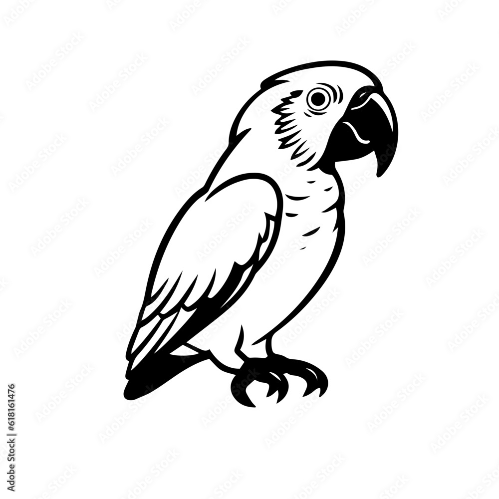 Fototapeta premium parrot silhouette illustration 