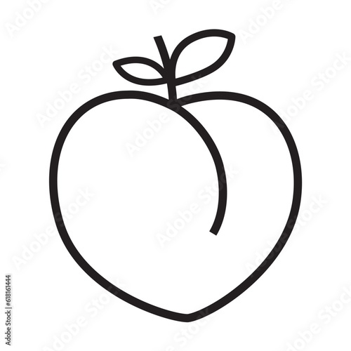 peach vector line icon isolated on a white background