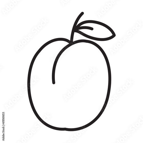Vector icon of a plum line on a white background