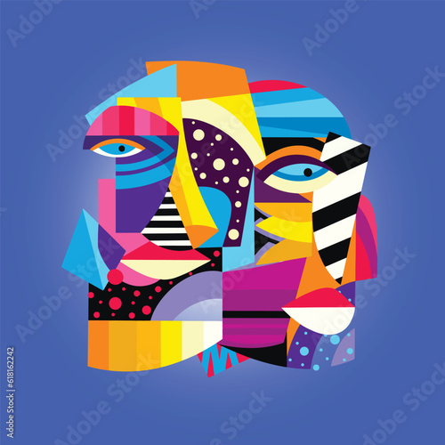 Cubism Background Vector For Your Design Work
