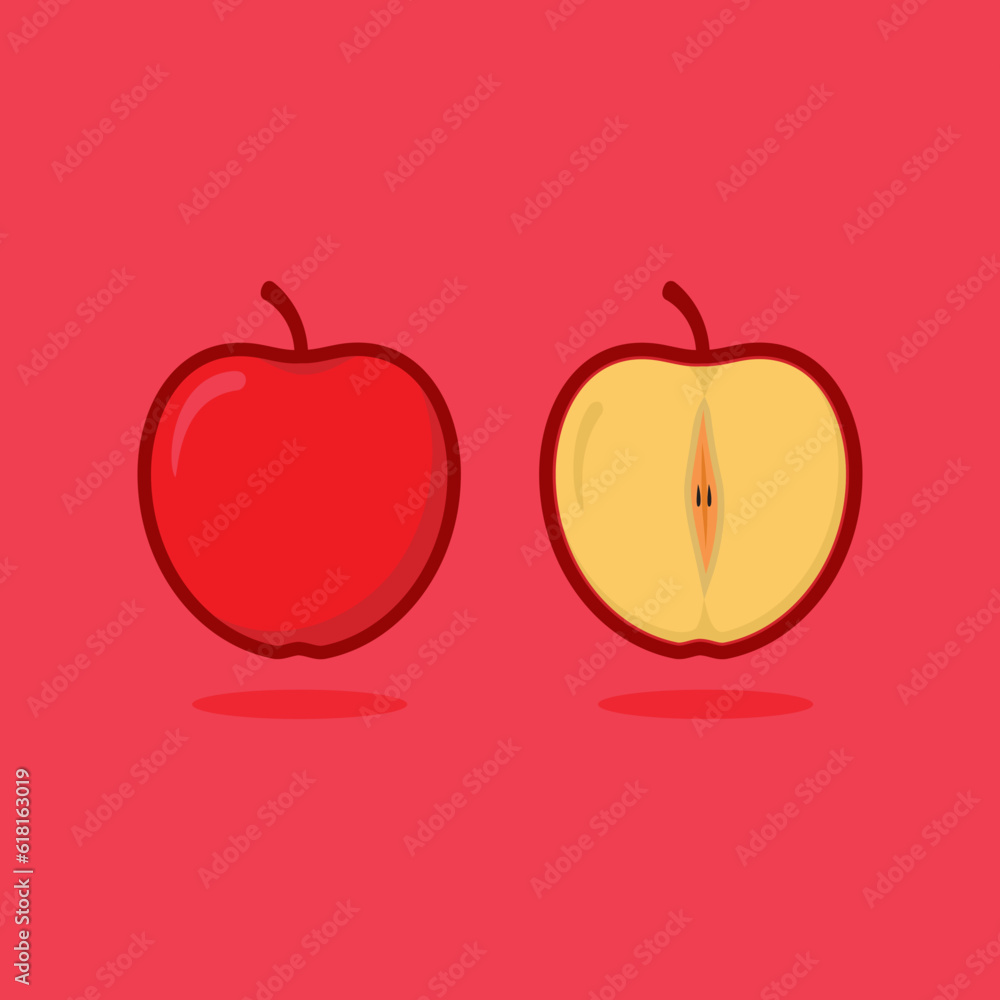 apple vector illustration.flat concept.suitable for icon,clipart,etc apple vector illustration.flat concept.suitable for icon,clipart,etc