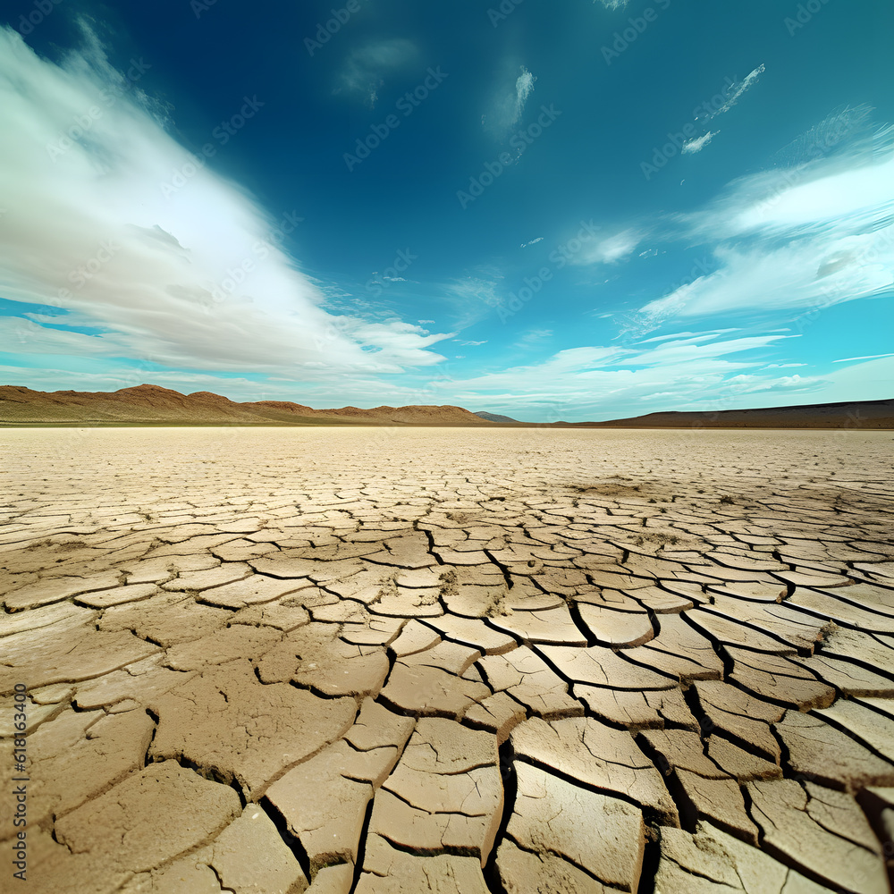 干ばつ、砂漠、地球温暖化、Drought, deserts, global warming.Generative AI