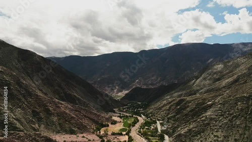 Aerial View Cerro siete colores, Purmamarca, Jujuy, Argentina