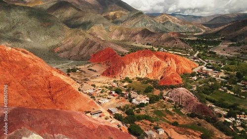 Wallpaper Mural Aerial View Cerro siete colores, Purmamarca, Jujuy, Argentina Torontodigital.ca
