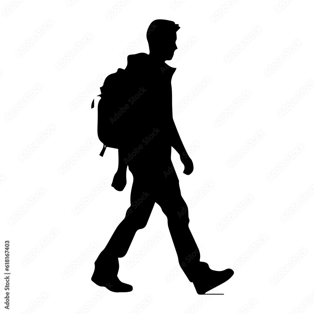walking person silhouette illustration walking person silhouette illustration