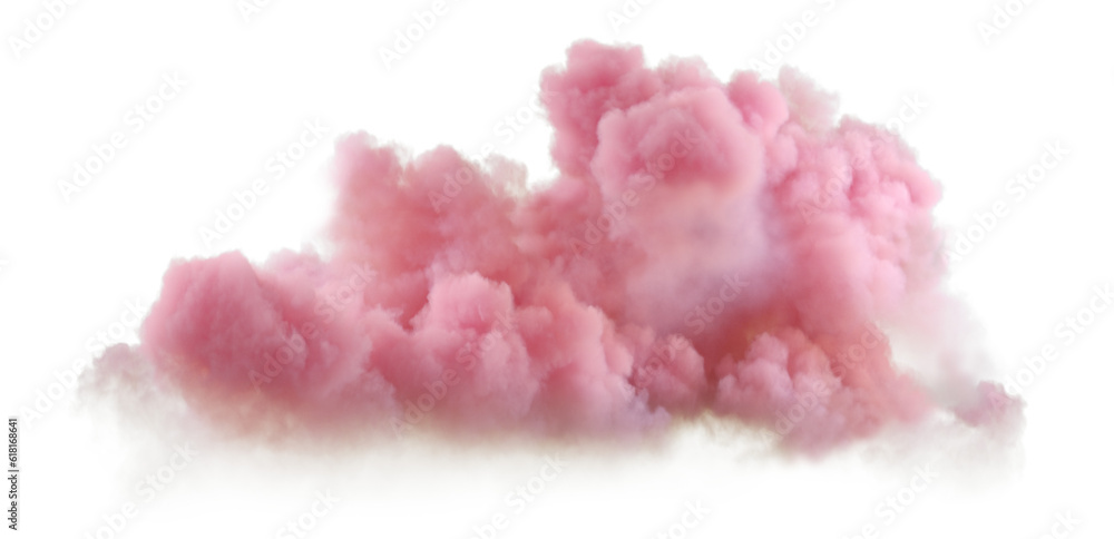 Cut out dusk pink dim cloud 3d illustrations png