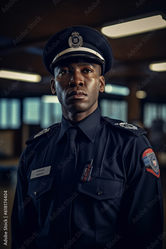 Portrait of police officer in uniform Portrait of police officer in uniform