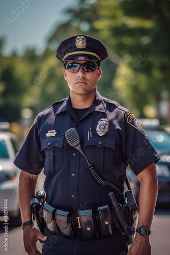 Portrait of police officer in uniform