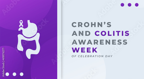 Crohn's and Colitis Awareness Week Celebration Vector Design Illustration for Background, Poster, Banner, Advertising, Greeting Card
